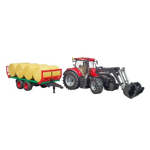 10Cm Case IH Optum Cvx 300 Tractor With Bale Trailer
