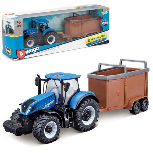 10cm New Holland T7.315 Tractor with Livestock Forwarder