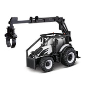 10cm Valtra M2Q Tractor With Front Loader Log Loader And 3 Logs