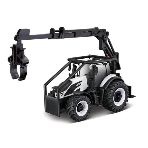 10cm Valtra M2Q Tractor With Front Loader Log Loader And 3 Logs