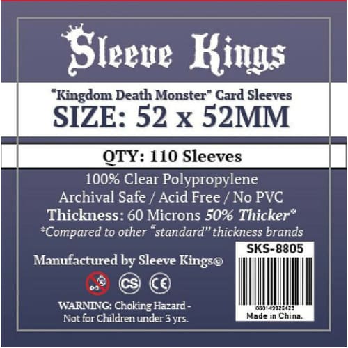 110 x Kingdom Death Monster Card Sleeves (52mm x 52mm)