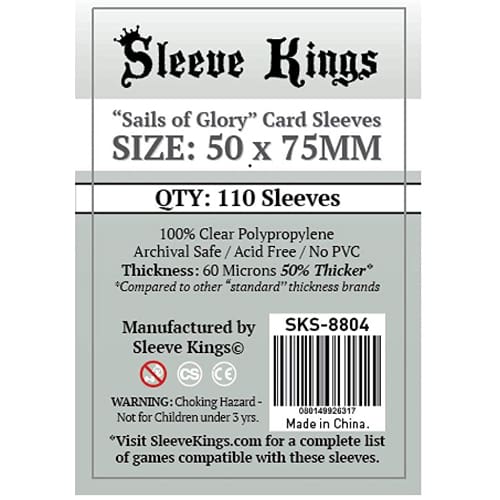 110 x Sails Of Glory Card Sleeves (50mm x 75mm)