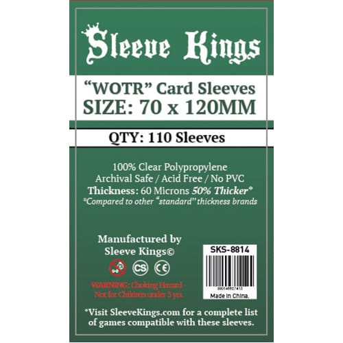 110 x WOTR Card Sleeves (70mm x 120mm)