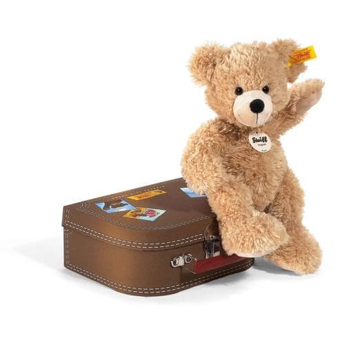 Fynn Teddy Bear In Suitcase, Beige
