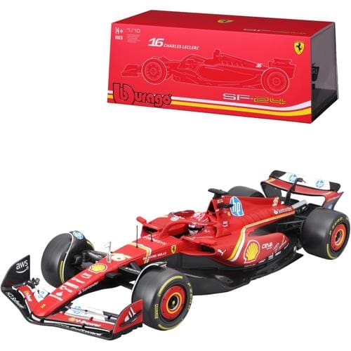 1:18 F1 2024 Ferrari SF-24 Leclerc With Helmet Deluxe Hard Case