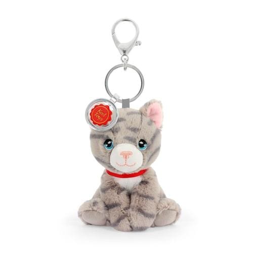 12cm Keeleco Bag Charm Grey Cat