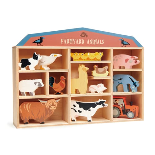 13 Farmyard Animals Shelf Set