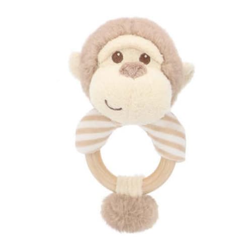 14cm Keeleco Baby Marcel Monkey Ring Rattle