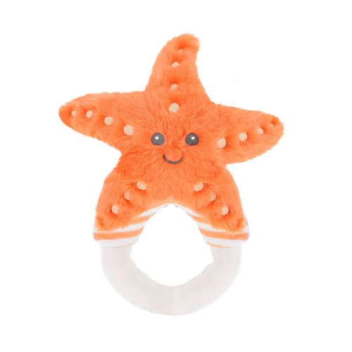 14cm Keeleco Baby Squish Starfish Ring Rattle