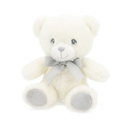 15cm Keeleco Baby White & Grey Bear with Ribbon