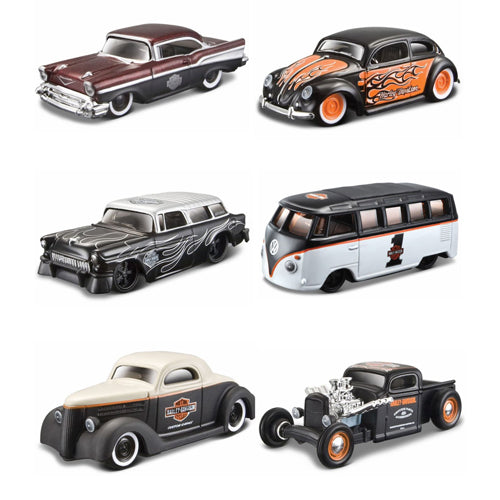 1:64 Harley Davidson Custom Cars Assortment (One Supplied)