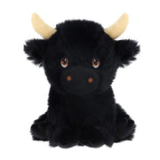18cm Keeleco Black Shaggy Cow