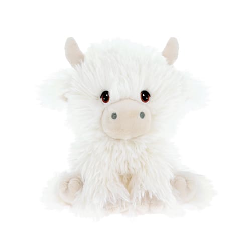 18cm Keeleco Cream Shaggy Cow