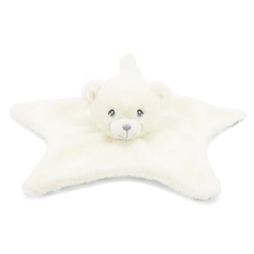 32cm Keeleco Baby White and Grey Bear Blanket