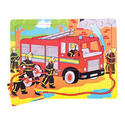 9 Piece Tray Puzzle - Fire Engine