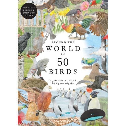 Around the World in 50 Birds Puzzle (1000 Pieces)