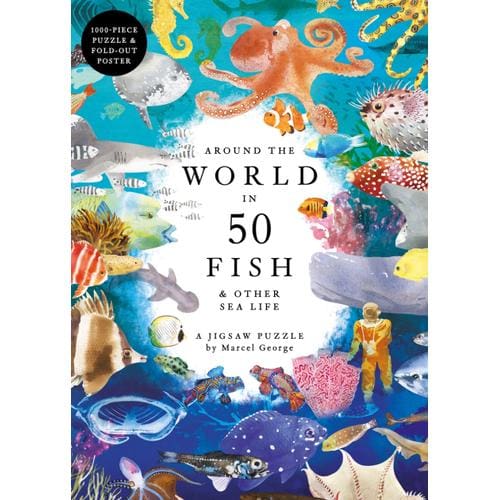 Around the World in 50 Fish Puzzle (1000 Pieces)