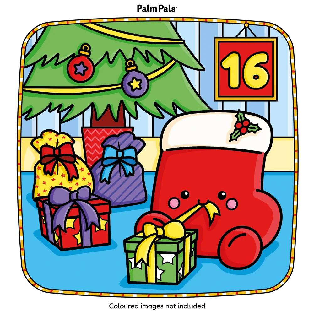 Palm Pals Festive Friends: An Advent Calendar Colouring Book