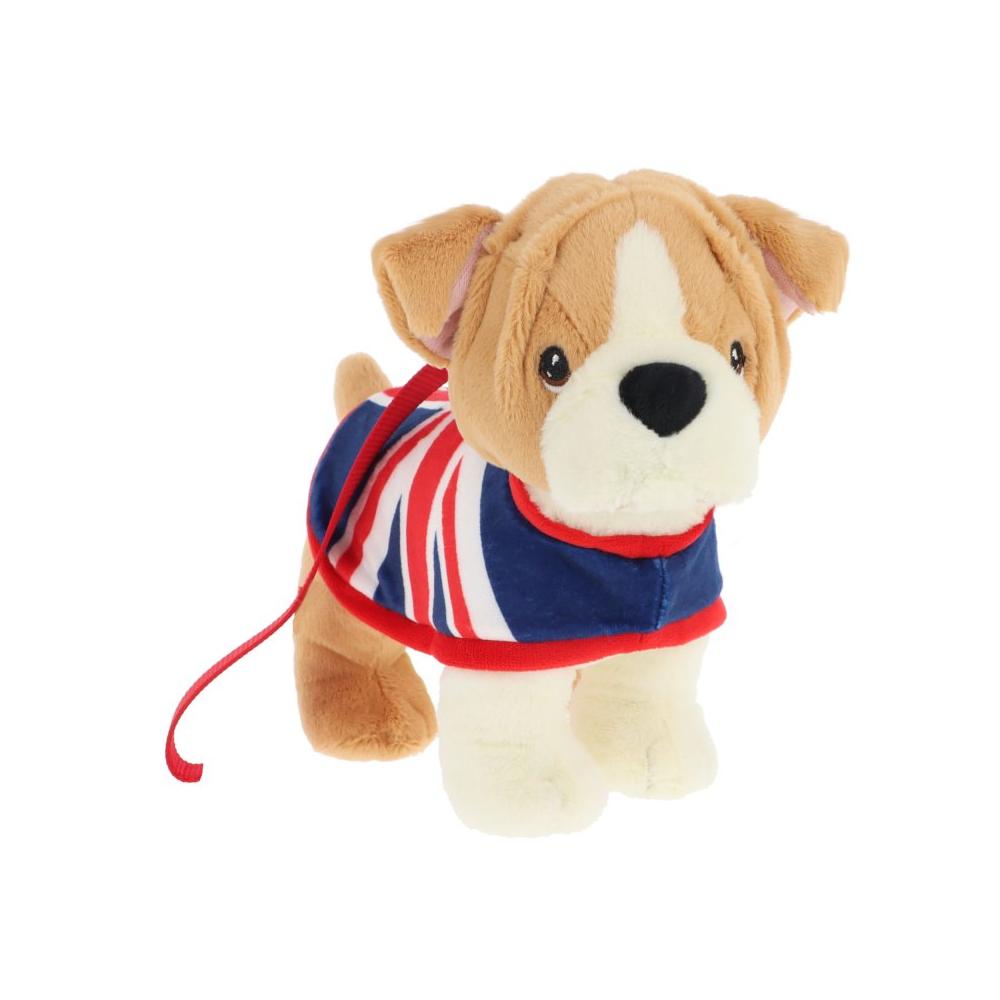 18cm Keeleco Standing Bulldog with Union Jack Coat