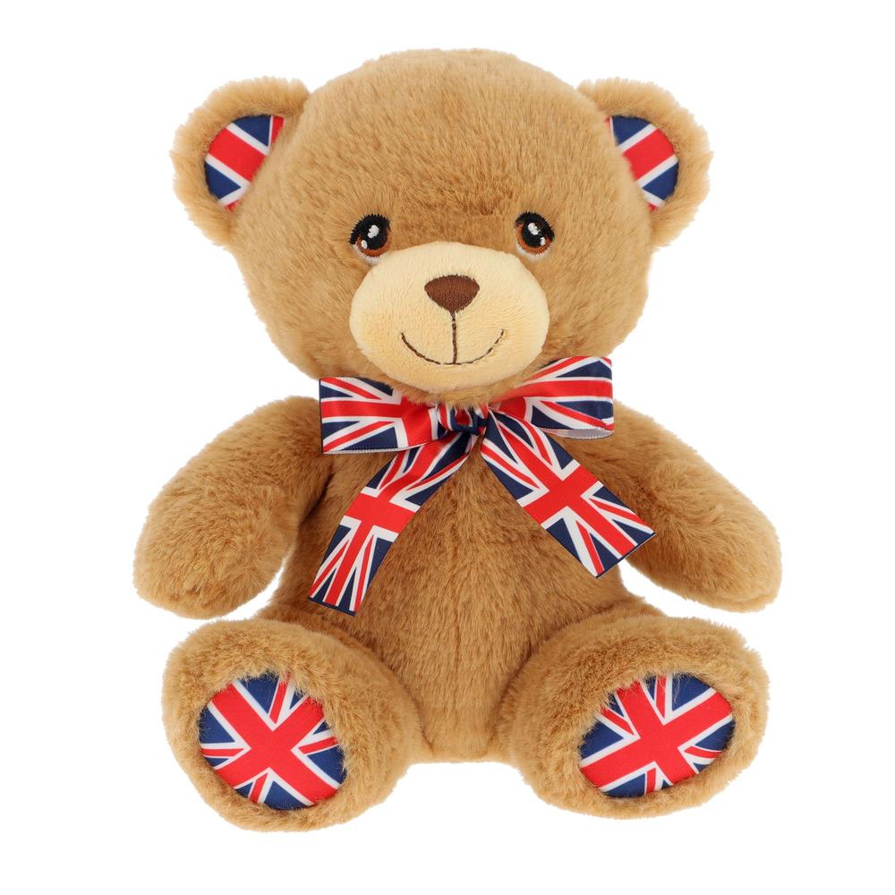 18cm Keeleco Bear with Union Jack Ribbon