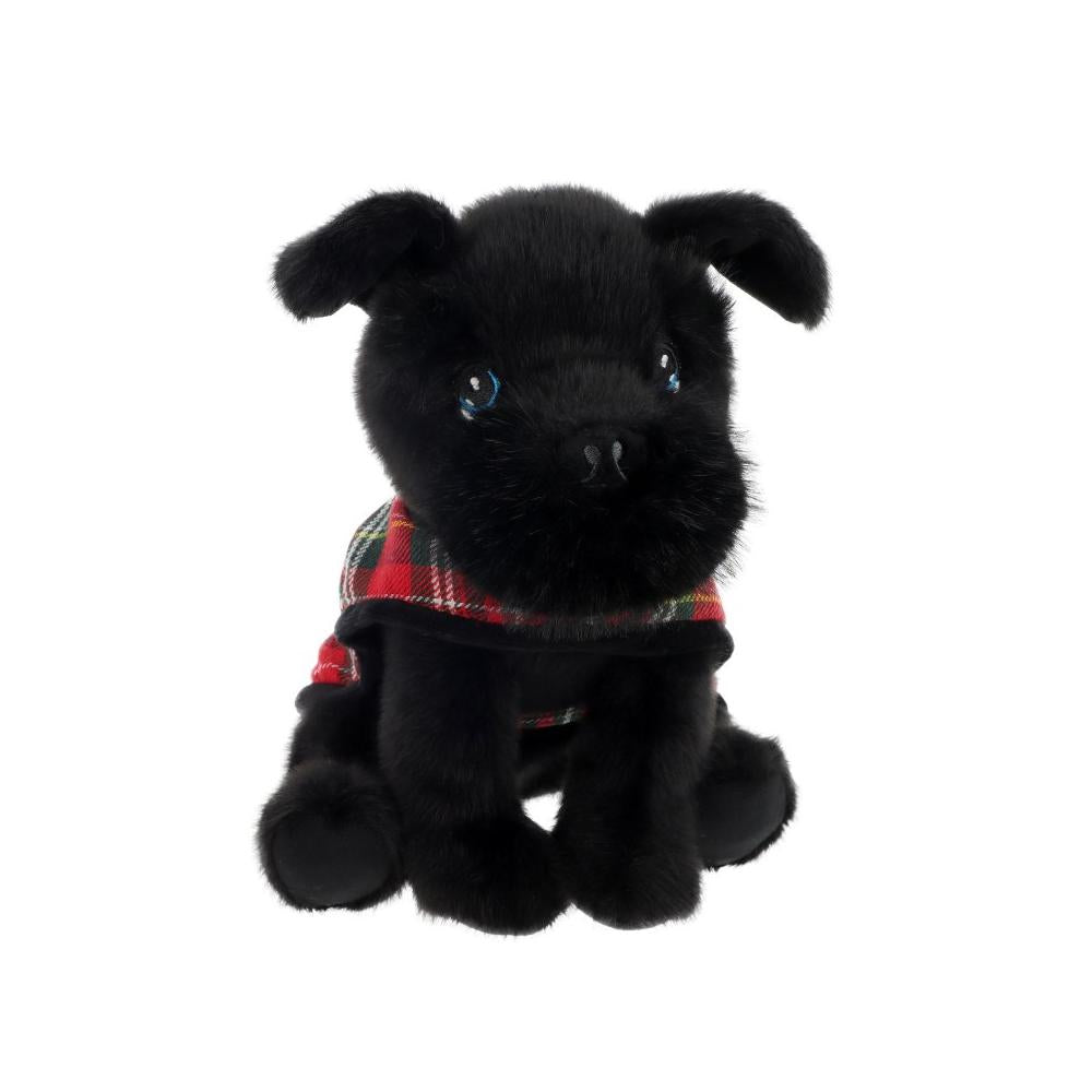 20cm Keeleco Puppy Love Scottie with Tartan Coat