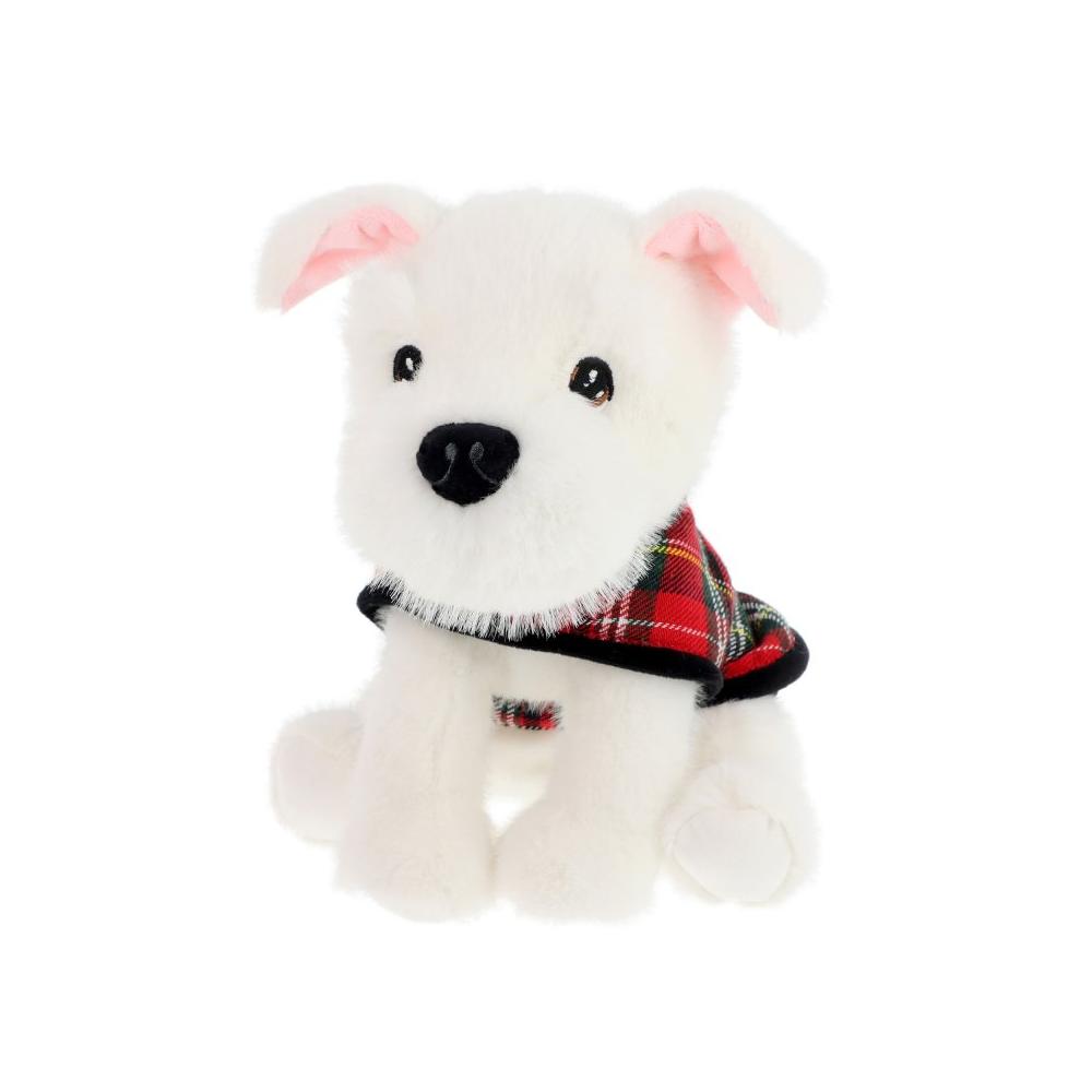 20cm Keeleco Puppy Love Westie with Tartan Coat