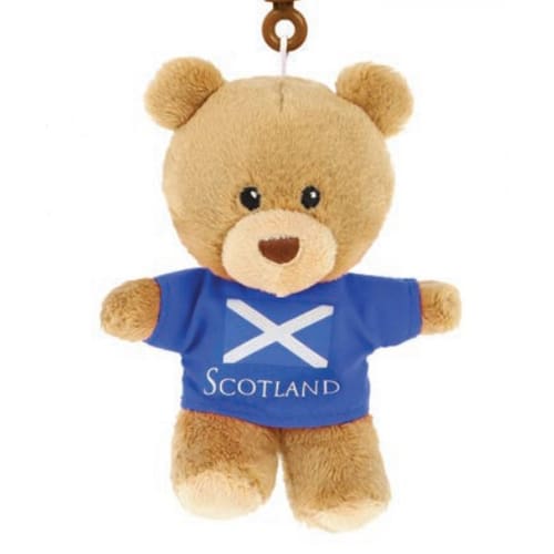10cm Keeleco Scotland Bear Keyclip