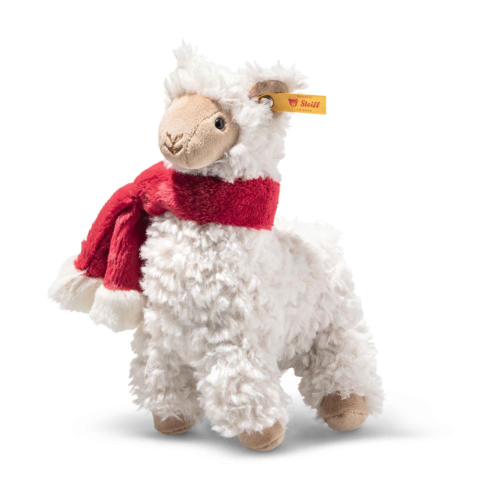 Steiff Leandro Lama with Scarf - 19cm Cream