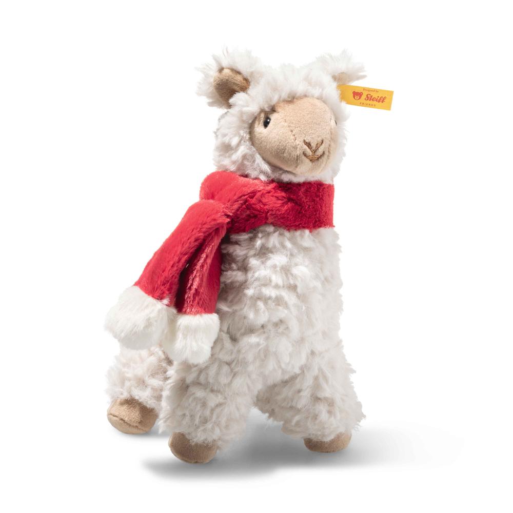 Steiff Leandro Lama with Scarf - 19cm Cream