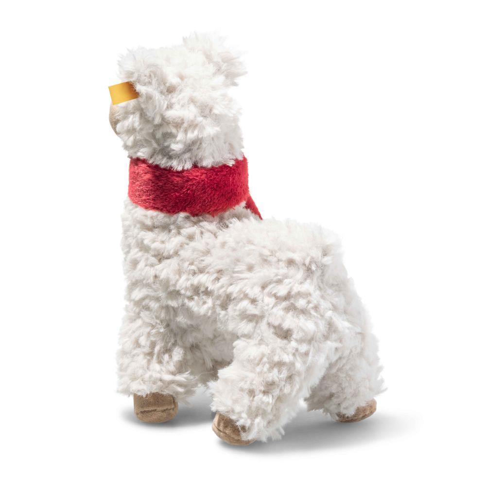 Steiff Leandro Lama with Scarf - 19cm Cream