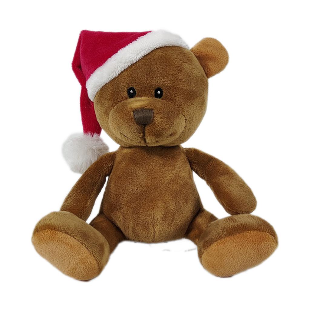 17cm Brown Baby Bundles with Santa Hat