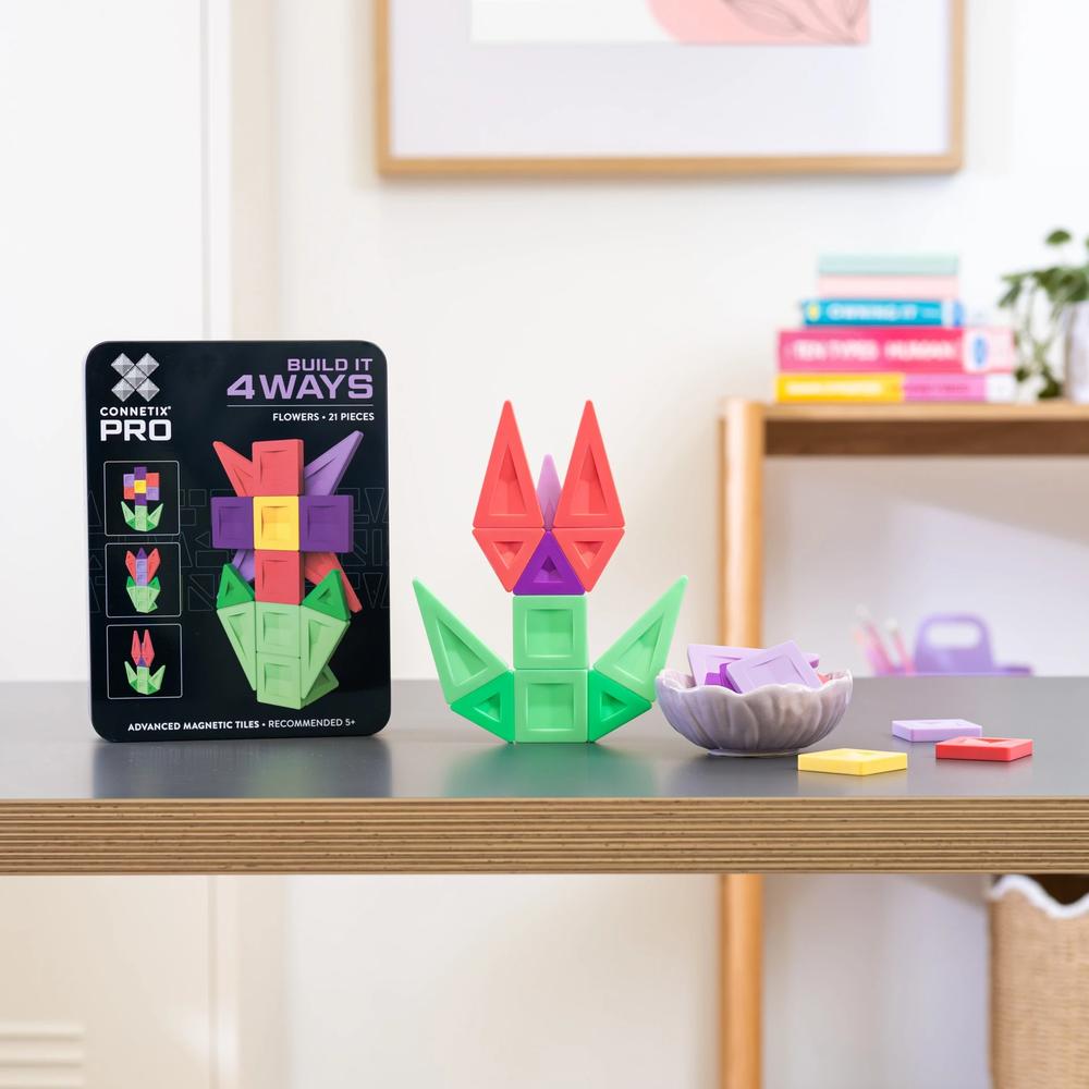 CONNETIX PRO Build It 4 Ways Flowers Pack - 21 Pieces