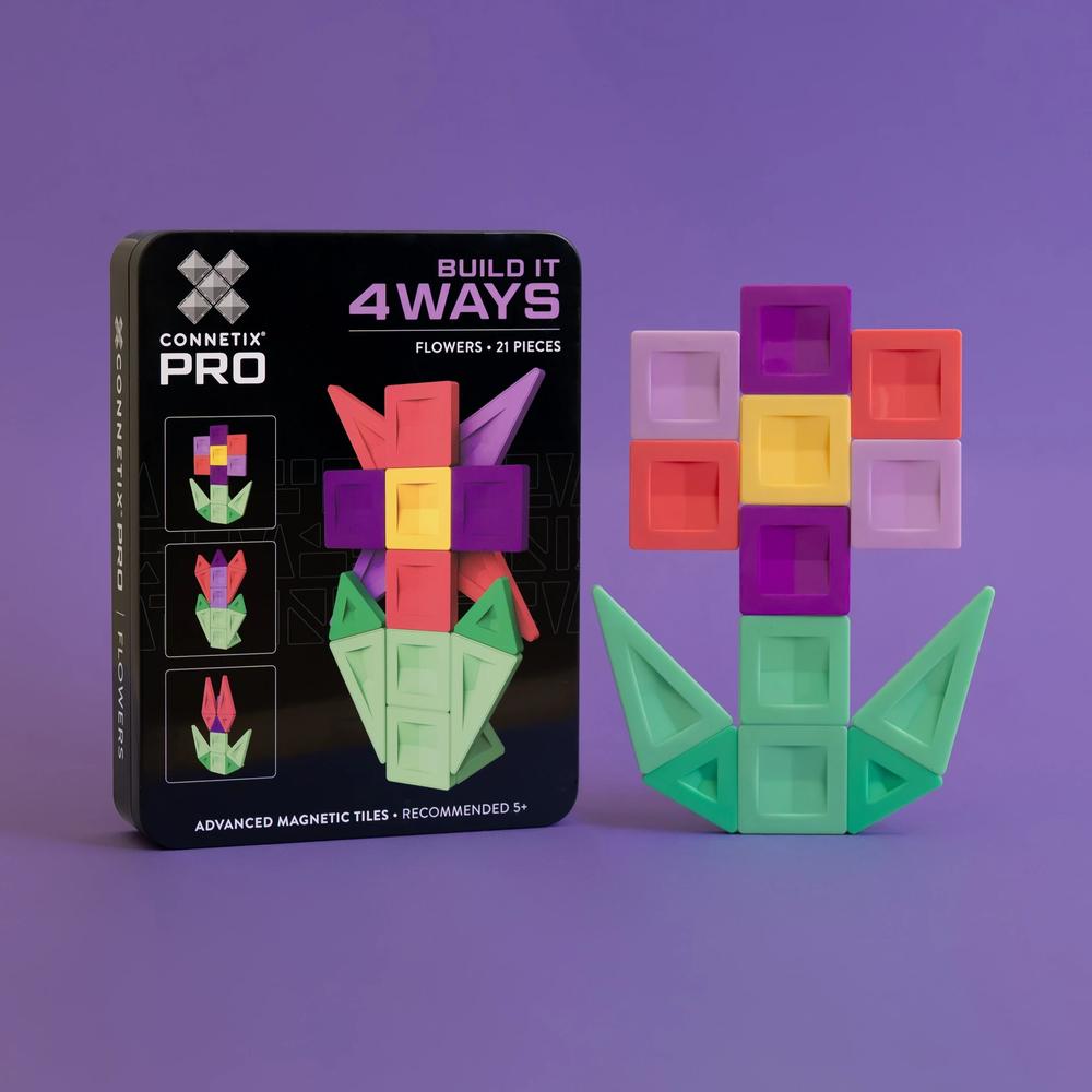CONNETIX PRO Build It 4 Ways Flowers Pack - 21 Pieces