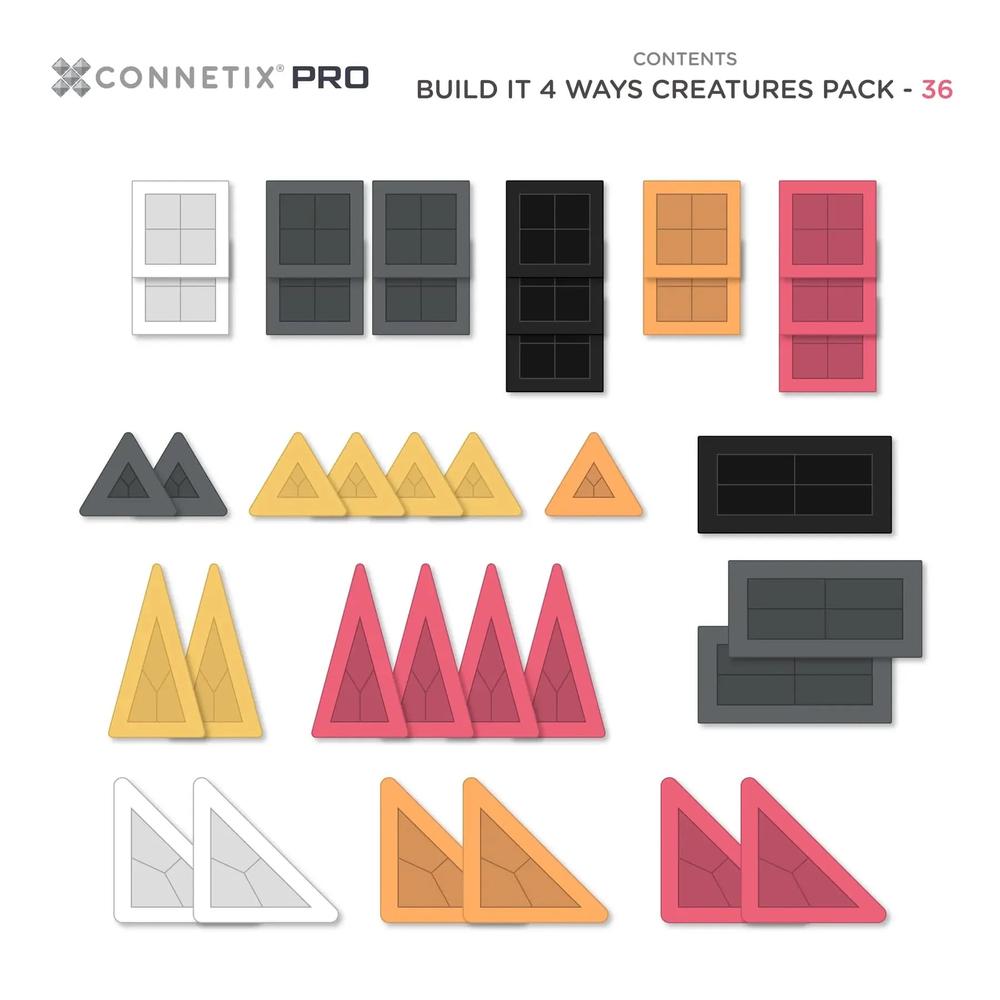 CONNETIX: PRO Build It 4 Ways Creatures Pack 36 Pieces