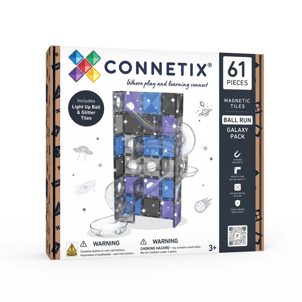 CONNETIX Ball Run Galaxy Pack - 61 Pieces