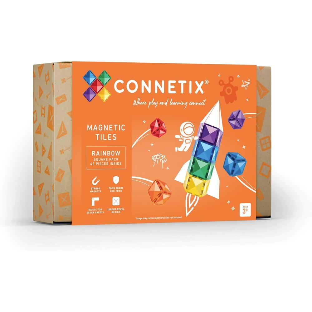 CONNETIX: Rainbow Square Pack (42 Pieces)