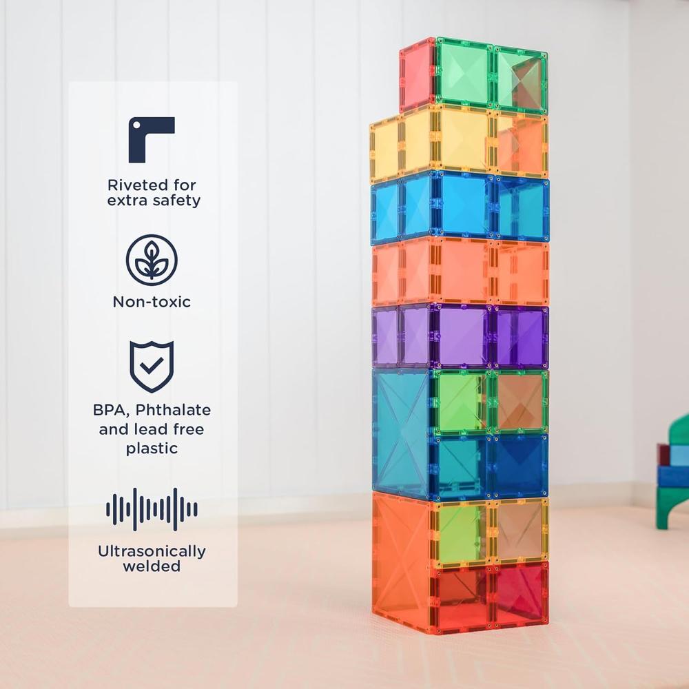 CONNETIX: Rainbow Square Pack (42 Pieces)