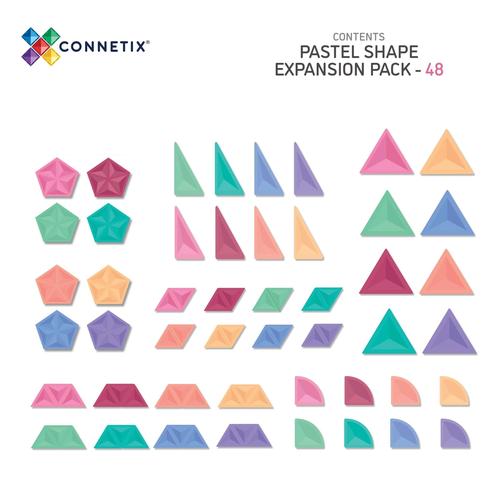 CONNETIX: Pastel Shape Expansion Pack 48 Pieces