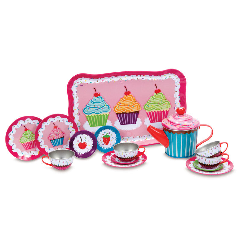 CUPCAKES TIN TEA SET