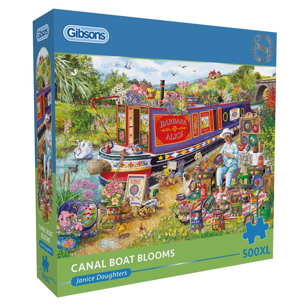 Canal Boat Blooms 500XL Piece Puzzle