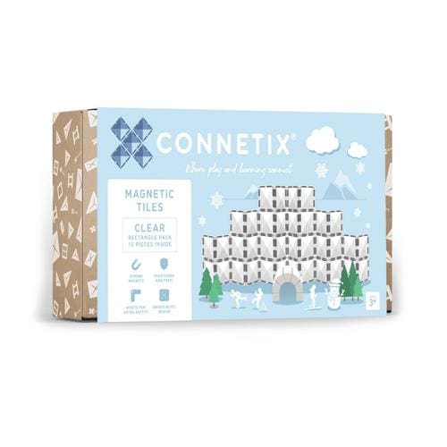 Connetix: Clear Rectangle Pack 12 Pieces