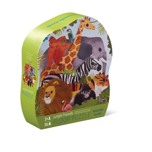 Crocodile Creek 36-piece Shaped Puzzle: Jungle Friends