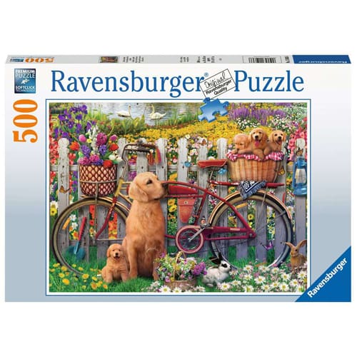 Cute Dogs in the Garden (500 pieces)