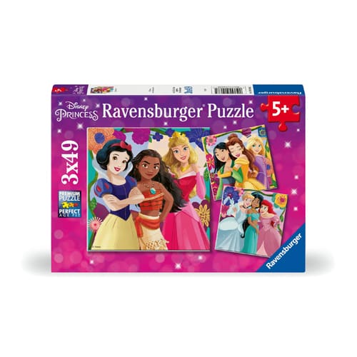 Disney Princess 3 Puzzles - 49 Pieces