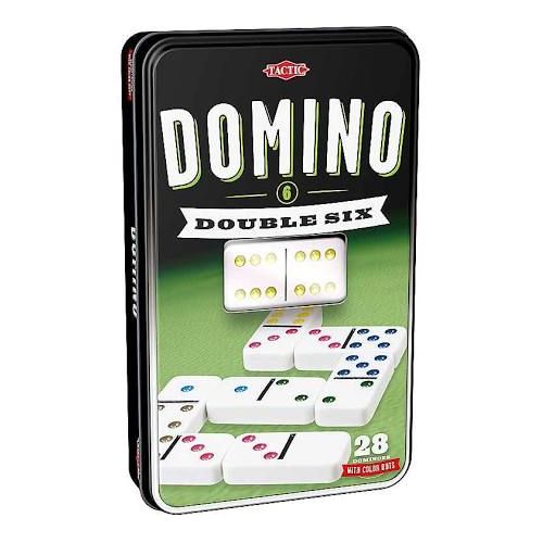 Double 6 Dominoes x 28 Tiles in Tin