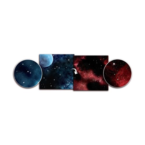 Double Sided Gaming Mat: Frozen Planet And Crimson Gas Cloud 3' x 3'