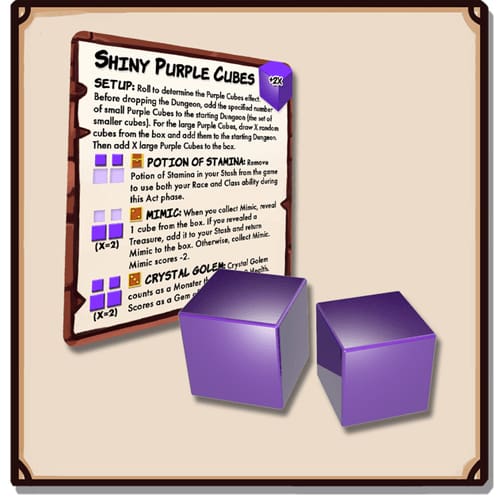 Dungeon Drop Expansion: Shiny Purple Cubes