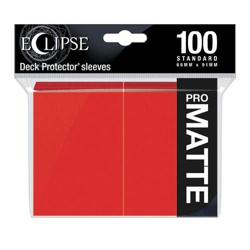 Eclipse Matte Standard Sleeves: Apple Red (100)