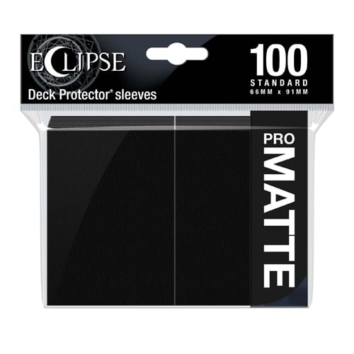 Eclipse Matte Standard Sleeves: Jet Black (100)