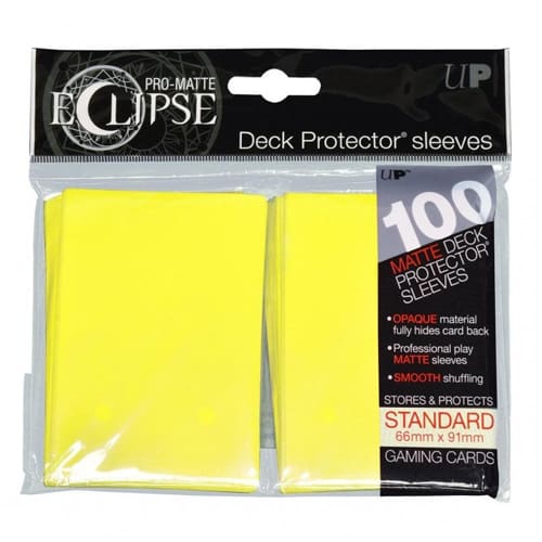 Eclipse Matte Standard Sleeves: Lemon Yellow (100)